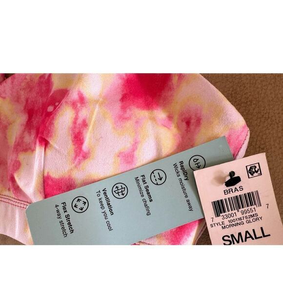 Ideology Women's Small Tie Dye Low Impact Sports Bra Pink - Picture 4 of 7